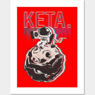 Techno Electro Music Keta Astronaut Posters and Art